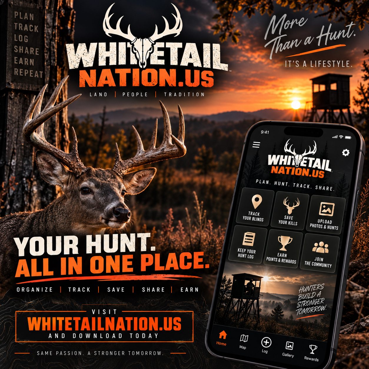 Whitetail Nation — Your hunt. All in one place.